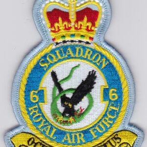 Squadron 6 royal air force embroidered patch.