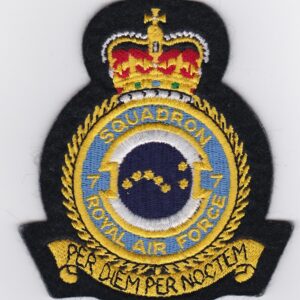 A badge with the logo of the royal air force.