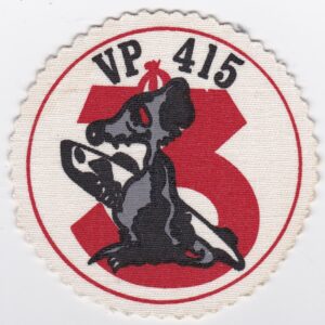 VP-415 patch with a dog holding a book.