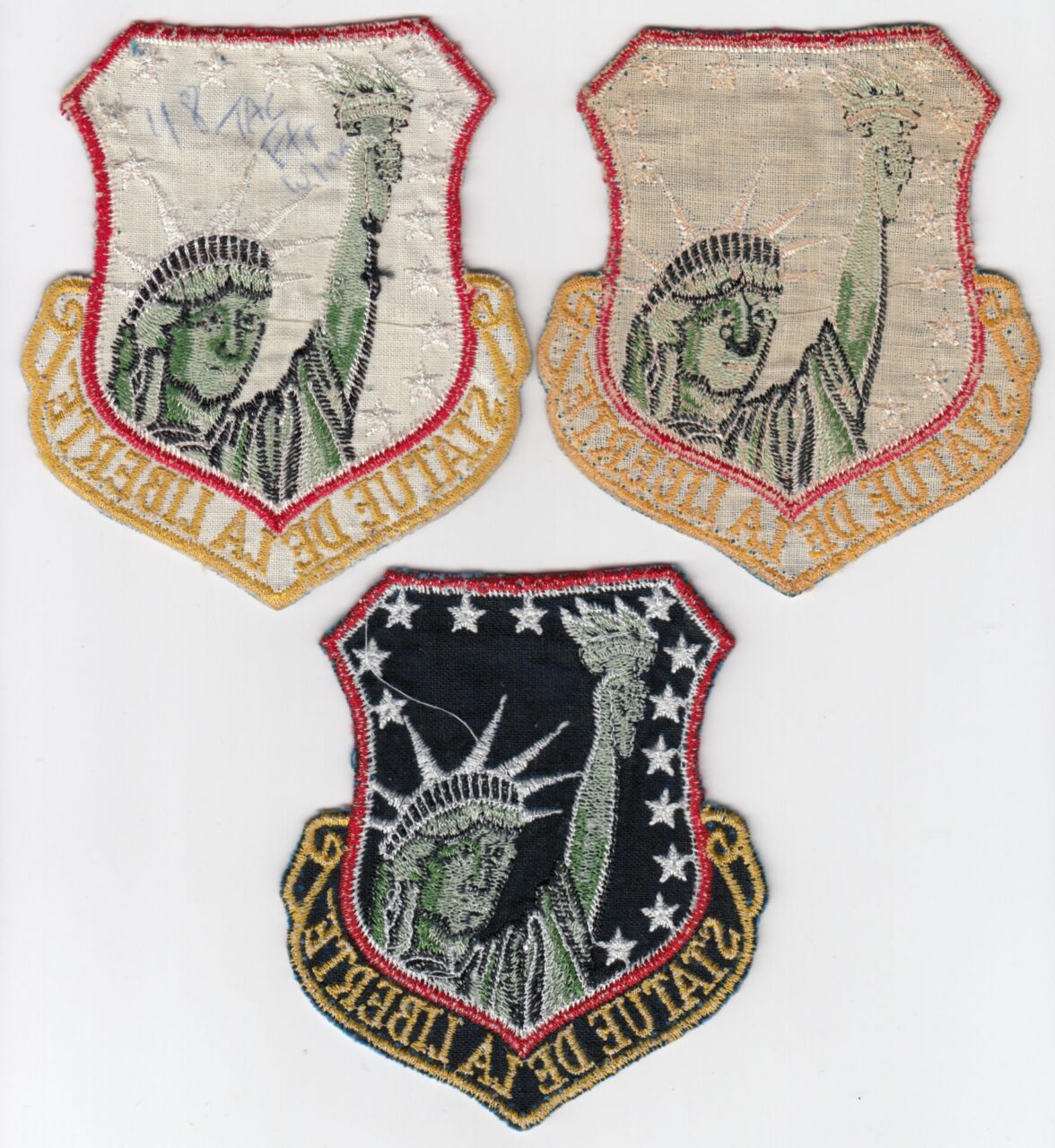 Collection of French 48th TFW Crest Patches Tactical Fighter Wing a rear