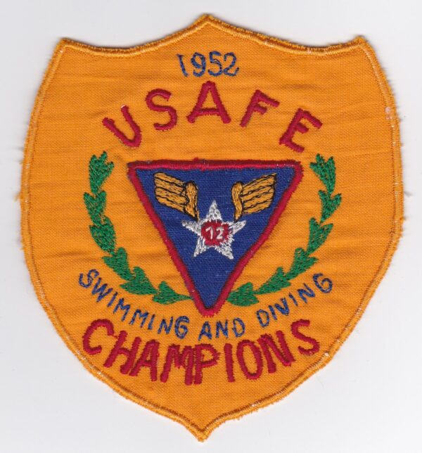 USAF Twelfth Air Force Patch USAFE Swimming Diving Champs