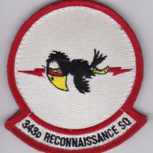 A patch with an image of a bird on it.