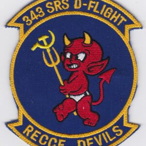 A patch with the words rss d-flight rescue devils.