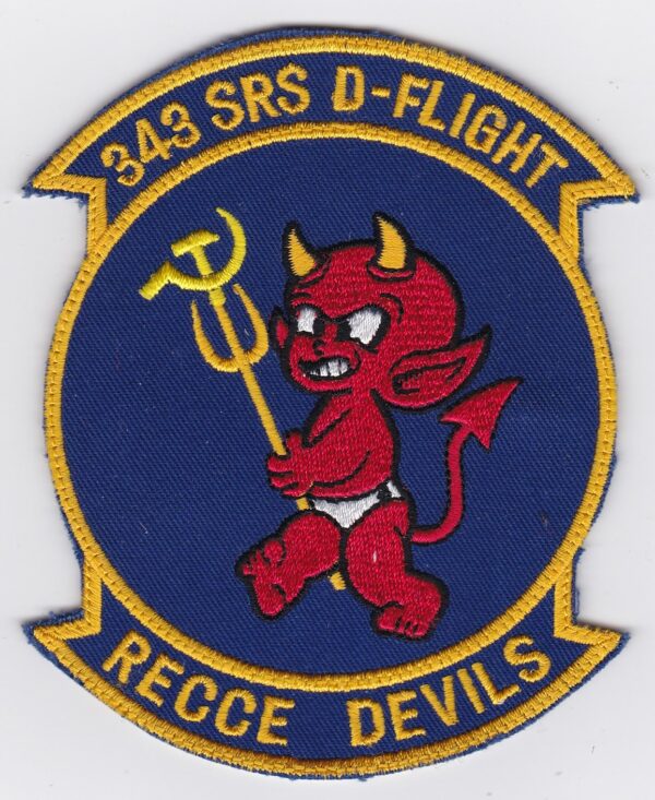 A patch with the words rss d-flight rescue devils.