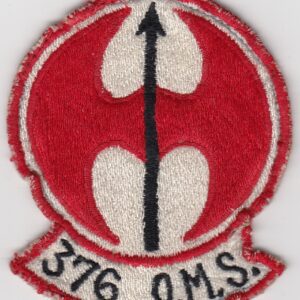 A patch with the words 376 oms on it.