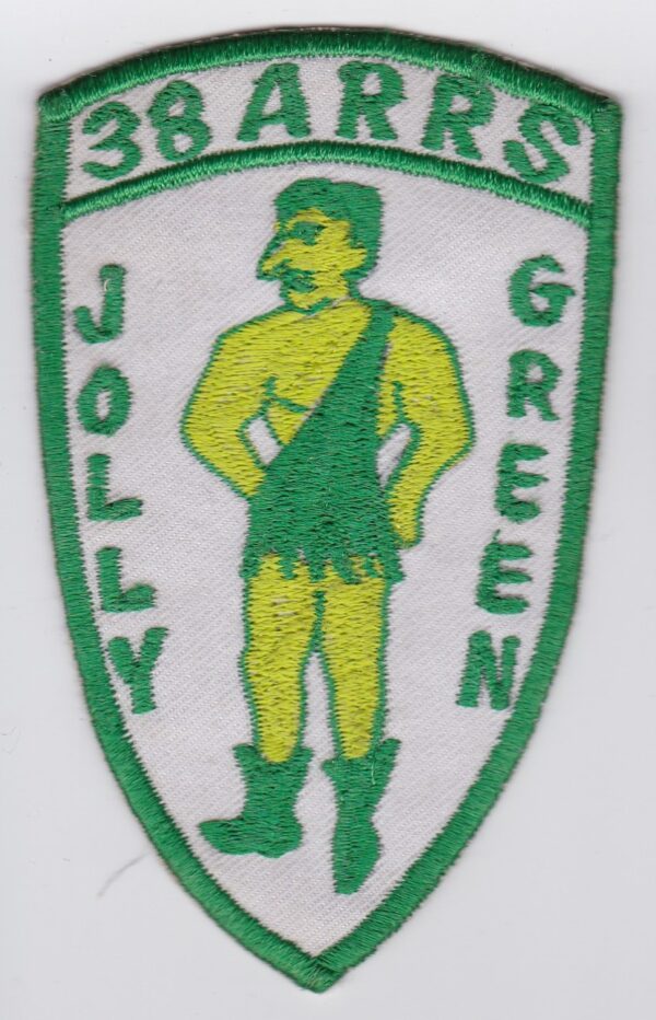 A patch with the words jolly green on it.