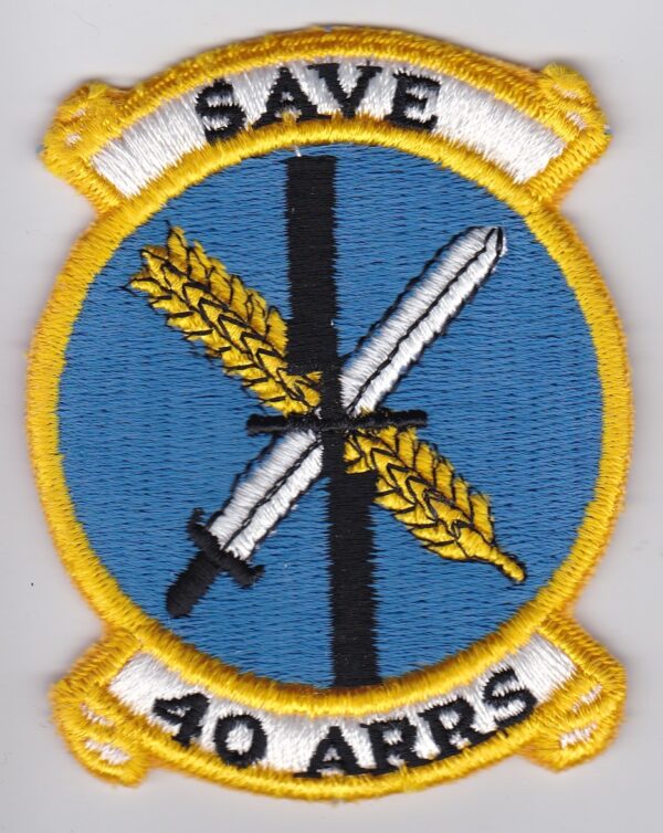 A patch with the words save 40 ars on it.