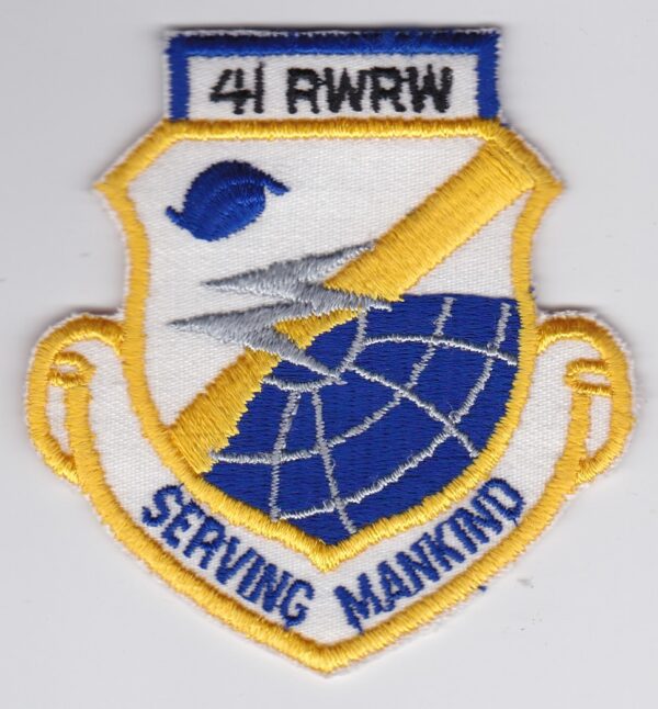 A patch with the words 44 rww serving mankind.