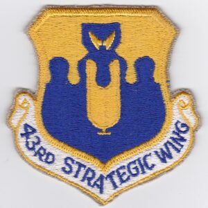 USAF PACAF Bomb Pacific Air Force Patch 43 Strategic Wing SW B 52 Arc Light PACAF Vietnam Anderson AB