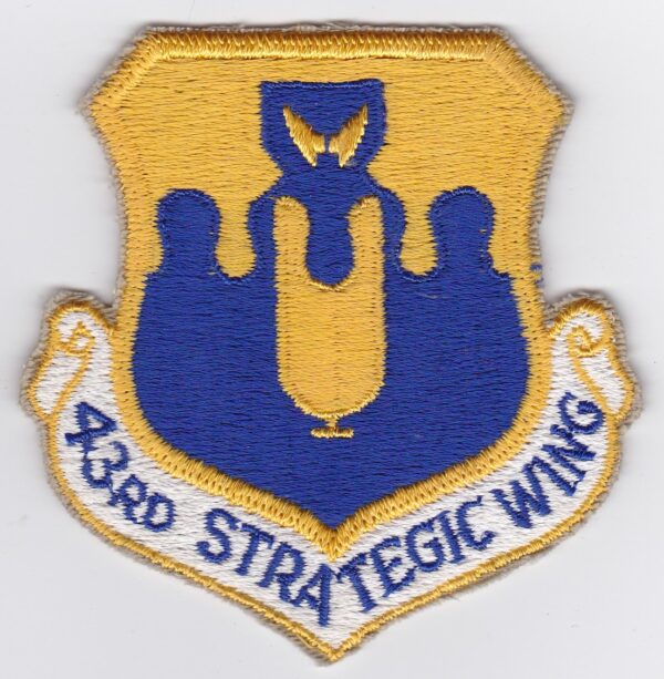 USAF PACAF Bomb Pacific Air Force Patch 43 Strategic Wing SW B 52 Arc Light PACAF Vietnam Anderson AB