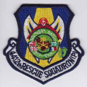 A patch with the emblem of a rescue squadron.