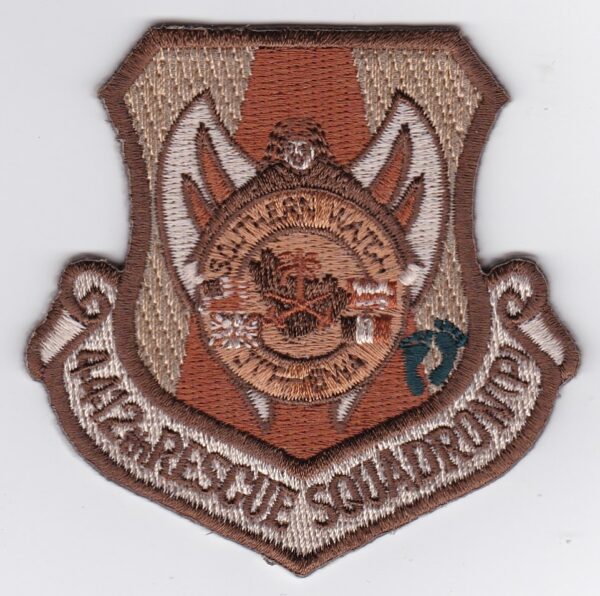 A patch with the words rescue squadron on it.