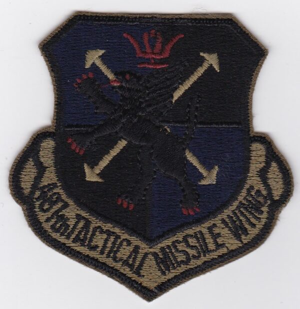 A patch with the emblem of an air force tactical missile unit.