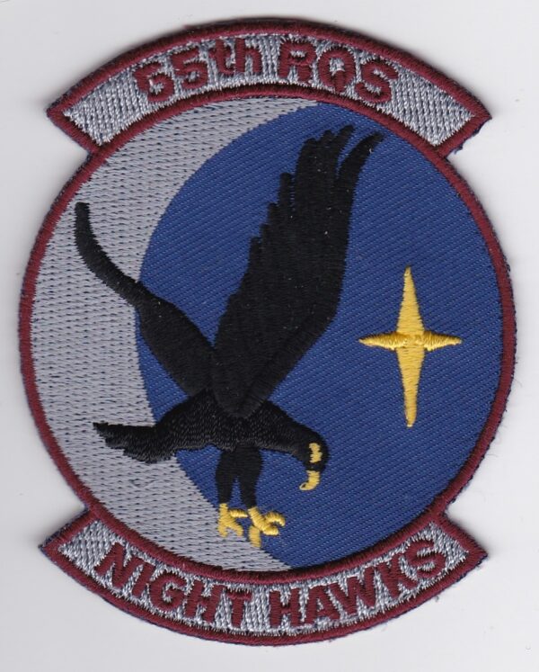 A patch with an eagle and a star on it.