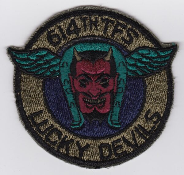 A patch with the words lucky devils on it.