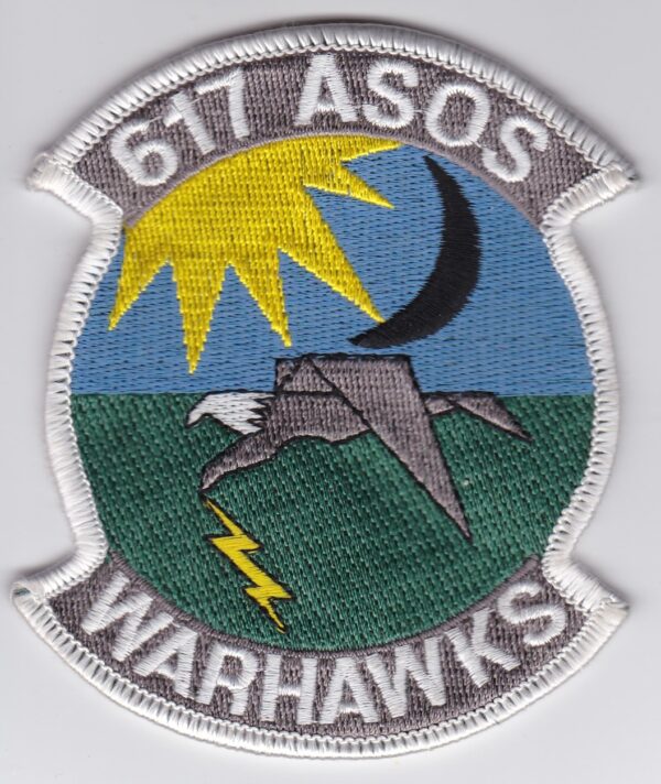 A patch with the words 61 asos warhawks on it.