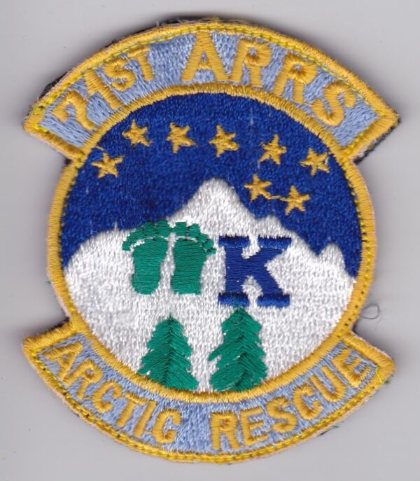 USAF 71 ARRS Squadron Patch Aerospace Rescue and Recovery Squadron Artic Rescue HH 3 Jolly Green Giant HC 130 Combat King Pararescue CSAR 1980s Velcro