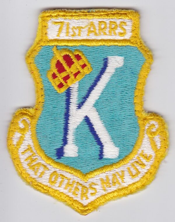 USAF 71 ARRS Squadron Patch Rescue Recovery HC 130 CSAR