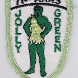 A patch with the words jolly green on it.