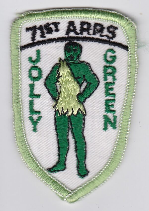 A patch with the words jolly green on it.