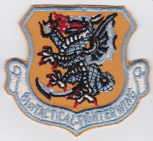 A patch with a dragon on it.