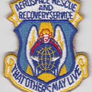 A patch with the words airspace rescue and recovery service that others may live.