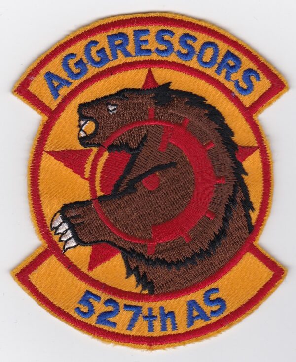 A badge with the words agressors 527th as.