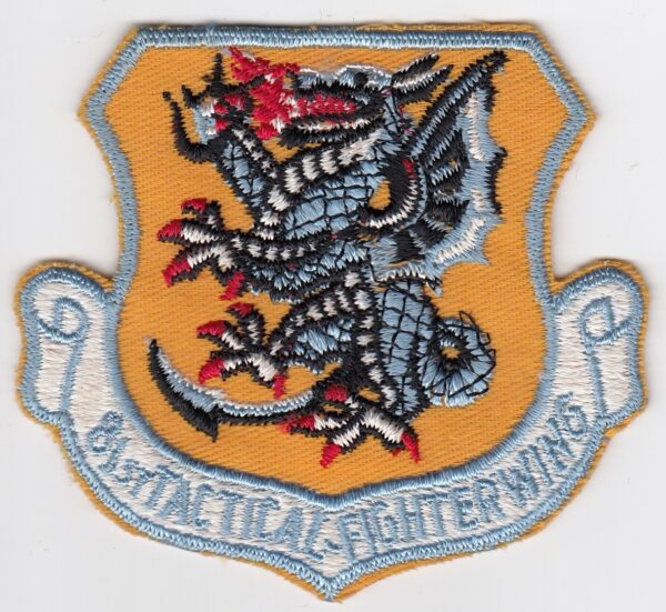 A patch with a dragon on it.