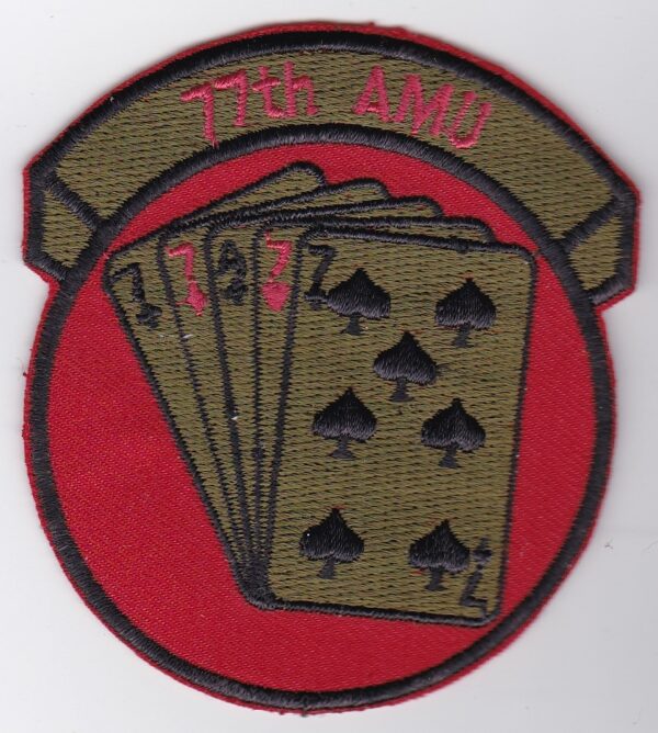 USAF 77 TFS Fighter Patch USAFE Squadron 20 TFW Wing AMU