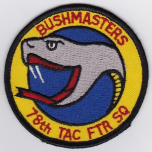 USAF 78 TFS Fighter Patch USAFE Squadron F 4 Bushmaster