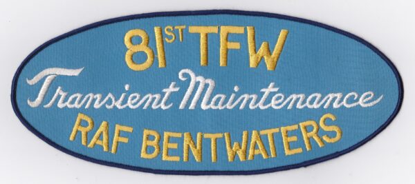 8th twf transient maintenance raf bentwaters patch.