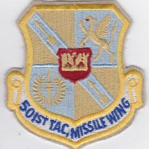 A patch with the words soft tag missile wing.