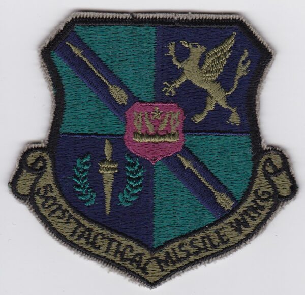 A patch with the emblem of the air force.