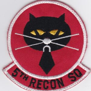 USAF PACAF Strategic Reconnaissance Patch 5 RS Reconnaissance Squadron Black Cat