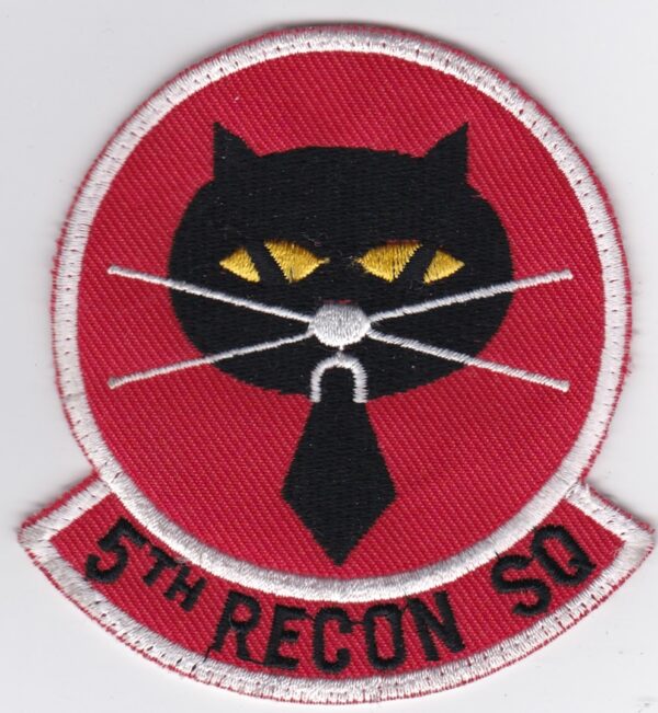 USAF PACAF Strategic Reconnaissance Patch 5 RS Reconnaissance Squadron Black Cat