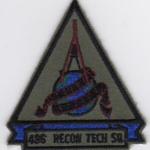 A triangle patch with the words recon tech ss.