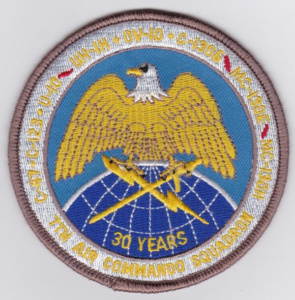 A patch with an eagle on it.