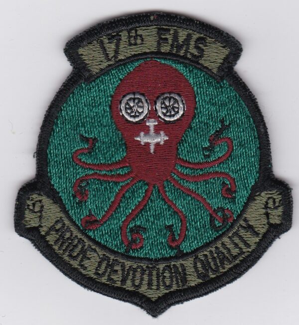 A patch with an octopus on it.