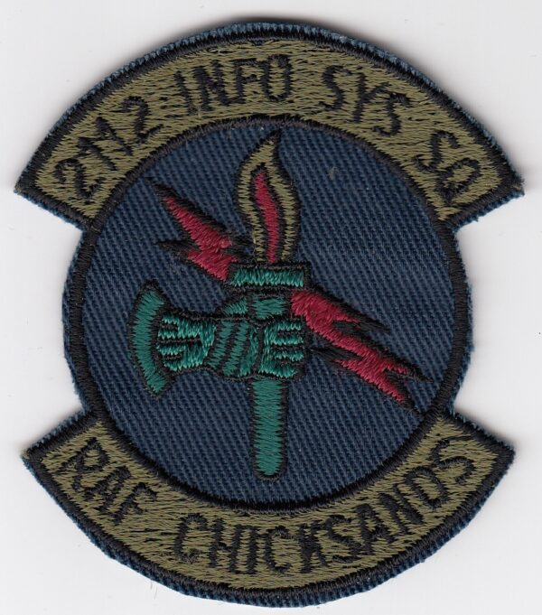 A patch with the word rfc chicksands on it.