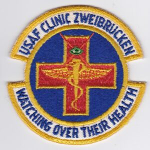 A patch with the words usa clinic zeibruck watching over their health.