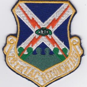 A patch with the emblem of the air force.