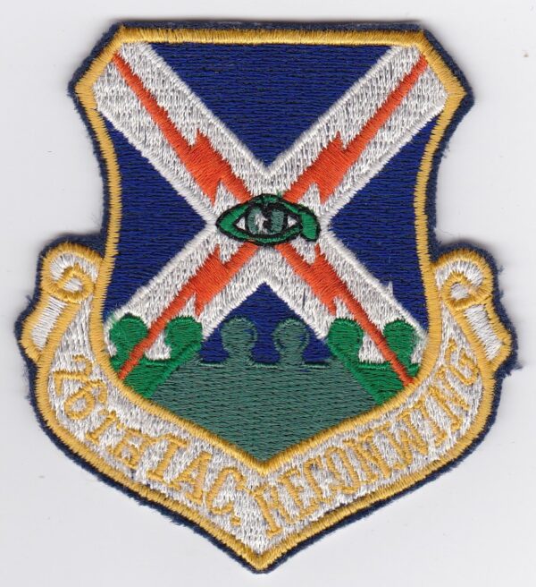 A patch with the emblem of the air force.