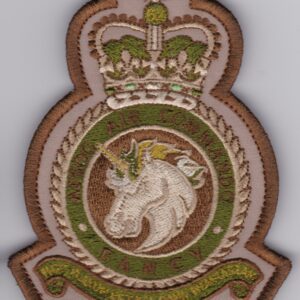 A badge with a horse on it.