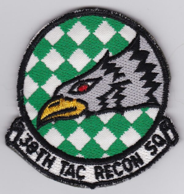 USAF 38 TRS Tactical Recon Squadron Patch USAFE RF 4C A patch with an eagle on it.