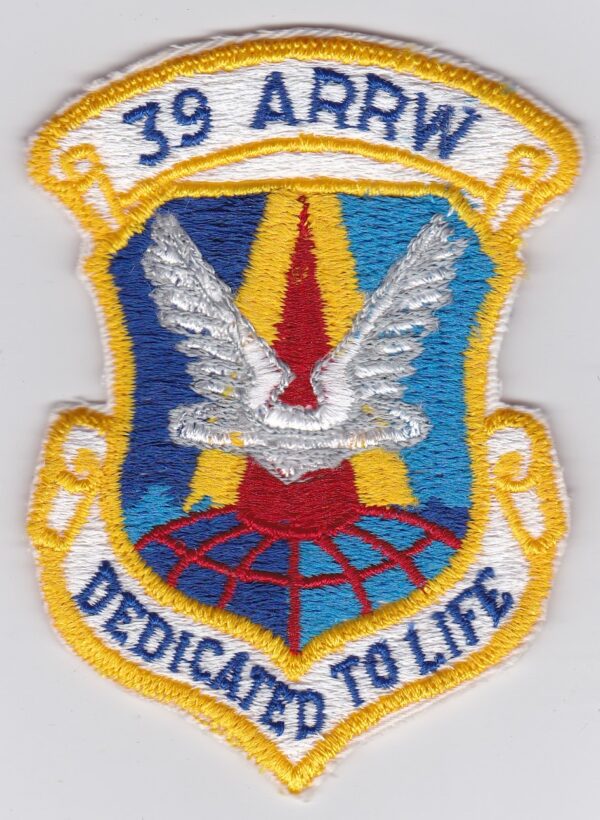 USAF 39 ARRW Rescue Patch USAFE 39 ARRW Aerospace Rescue and Recovery Wing 67 ARRS CSAR RAF Woodbridge C 130 HH 53 Jolly Green Giant fully embroidered