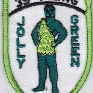 A patch with the word jolly green on it.