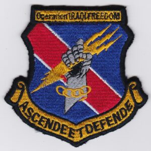 A badge with the words ascendent defense on it.