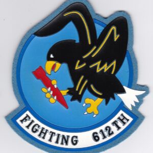 A patch with an eagle holding a gun.