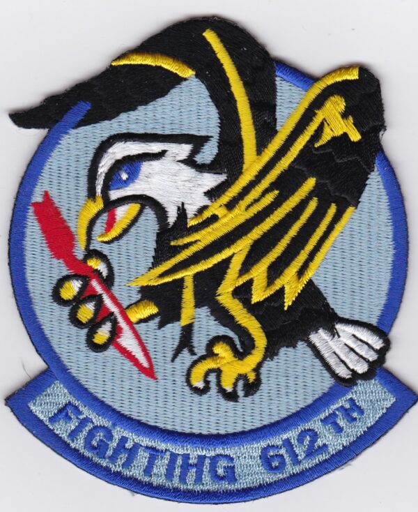 A patch with an eagle and a knife.