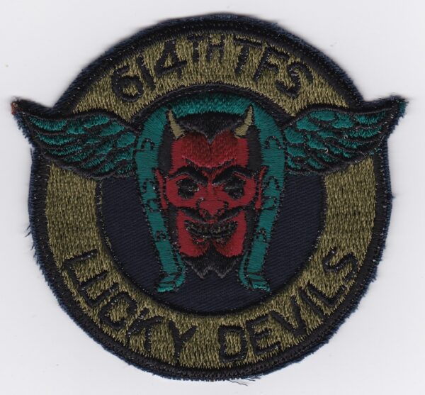 A patch with the words lucky devils on it.